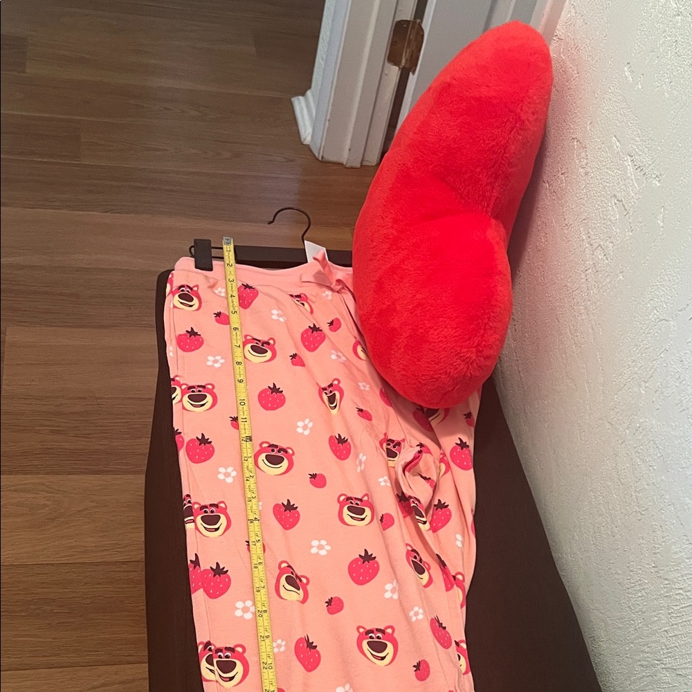 #1434** Pink Bear Print Soft Material Pants - Picture 5 of 7